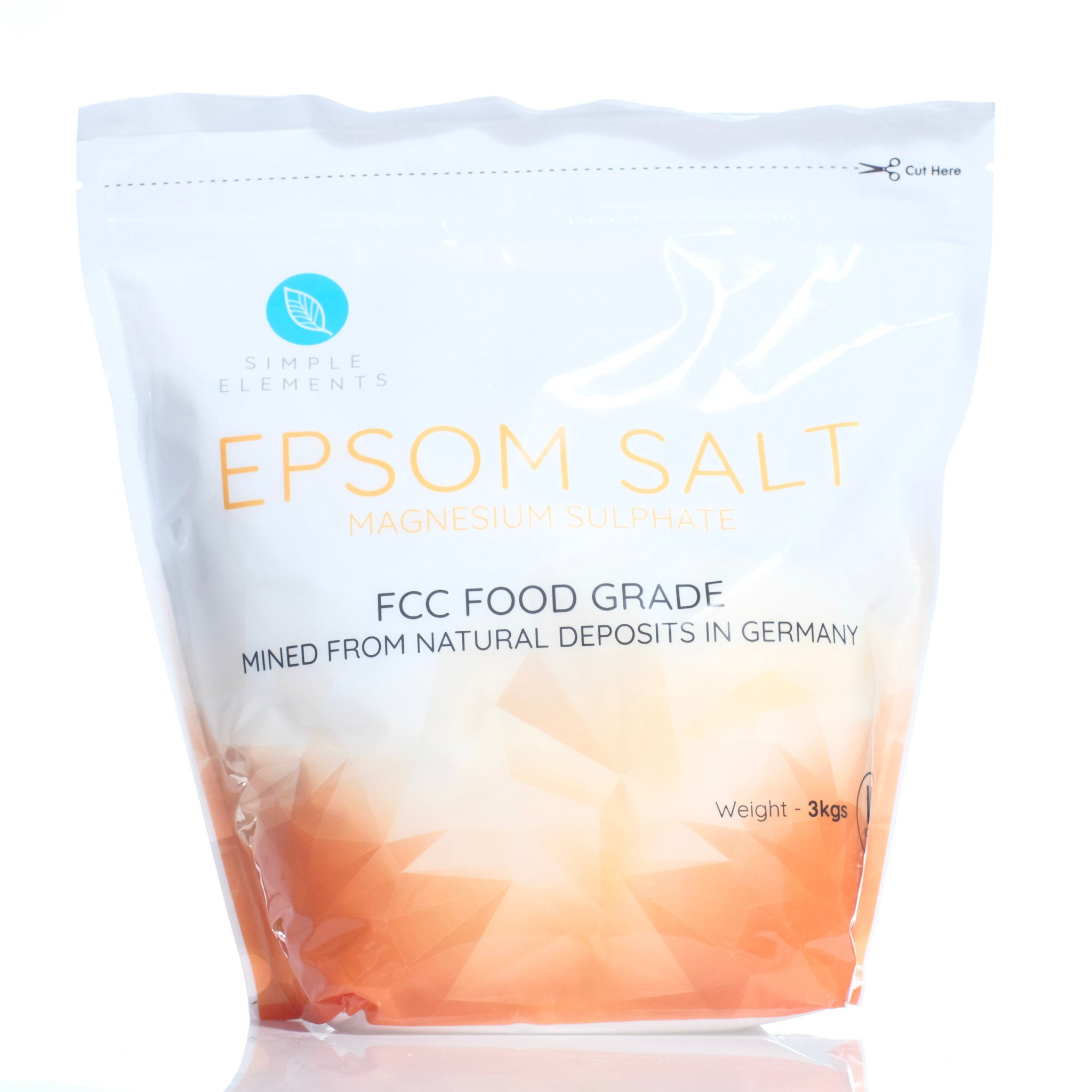 FCC Grade Epsom Salt 3KGS - Pure Soaks Bath Therapy Salts