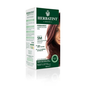 6 x Herbatint Permanent Herbal Hair Colour Gel - 5M Light Mahogany Chestnut Bundle