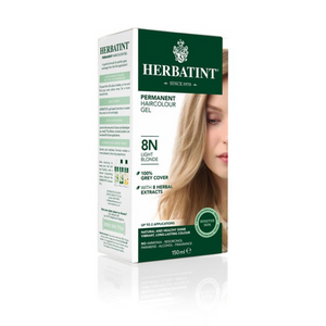 6 x Herbatint Permanent Herbal Hair Colour Gel - 8N Light Blonde Bundle