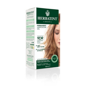 6 x Herbatint Permanent Herbal Hair Colour Gel - 9DR Copperish Gold Bundle