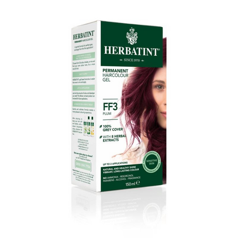 6 x Herbatint Permanent Herbal Hair Colour Gel - FF3 Plum Bundle