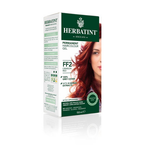 6 x Herbatint Permanent Herbal Hair Colour Gel - FF2 Crimson Red Bundle