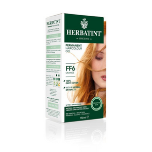 6 x Herbatint Permanent Herbal Hair Colour Gel - FF6 Orange Bundle