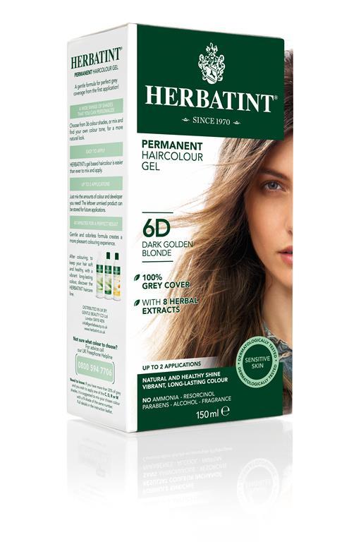 Herbatint Permanent Colour - 6D Dark Golden Blonde