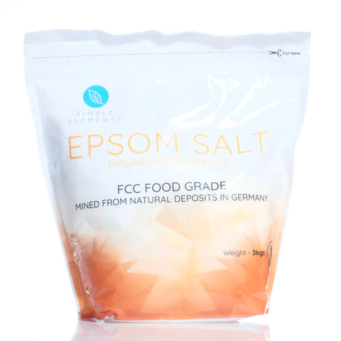 FCC Grade Epsom Salt 3KGS - Pure Soaks Bath Therapy Salts