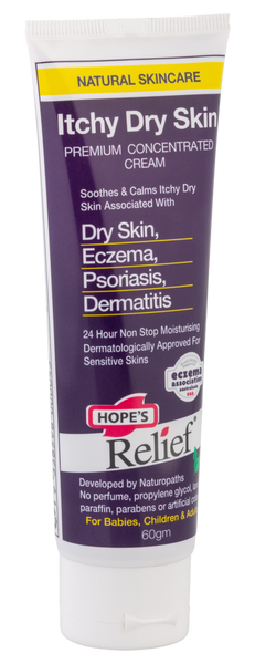 Hopes Relief Itchy Dry Skin Cream - Premium Concentrated Cream