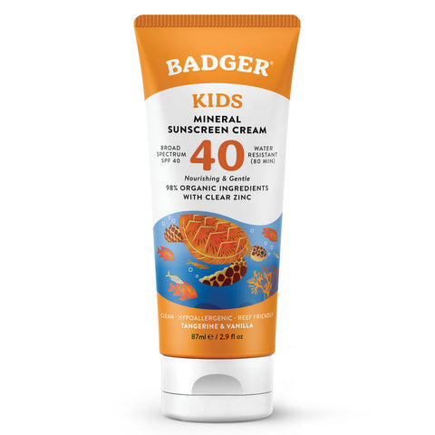 NEW - Badger SPF 40 Kids Clear Zinc Sunscreen