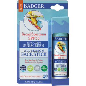 Badger SPF35 All Season Face Stick Sunscreen - Unscented.